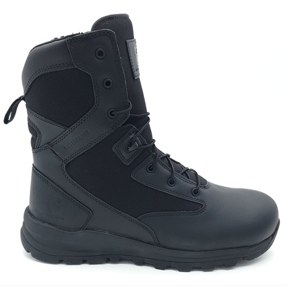 Carhartt Men's Waterproof 8" Side Zip Nano Toe Black Boot Size 11 W - Picture 1 of 10